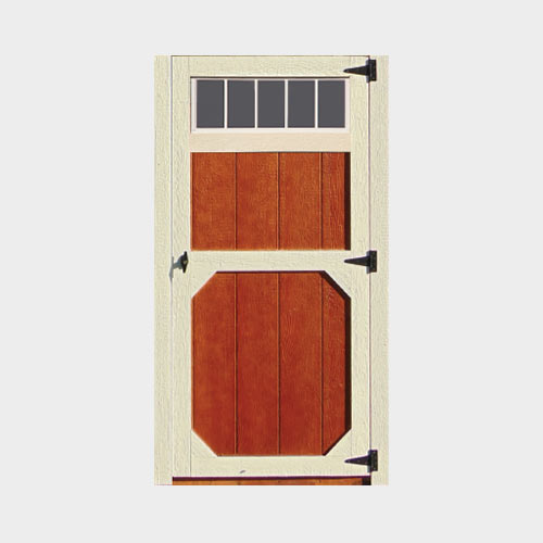 Wood Door W/Transom Window - Yoder's Portable Buildings