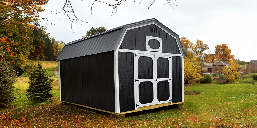 Lofted Barn Wooden - Yoder's Portable Buildings Indiana