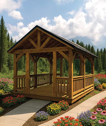 Rustic Pavilion - Yoder's Portable Buildings