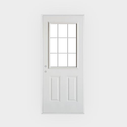 Metal Door W/ 9-Light Glass - Yoder's Portable Buildings