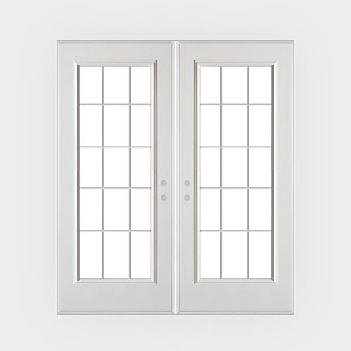 Double Metal Entry Doors 15-Light - Yoder's Portable Buildings
